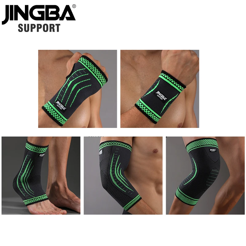 1 шт. нейлоновая защита для колена JINGBA + Поддержка браслета голеностопа