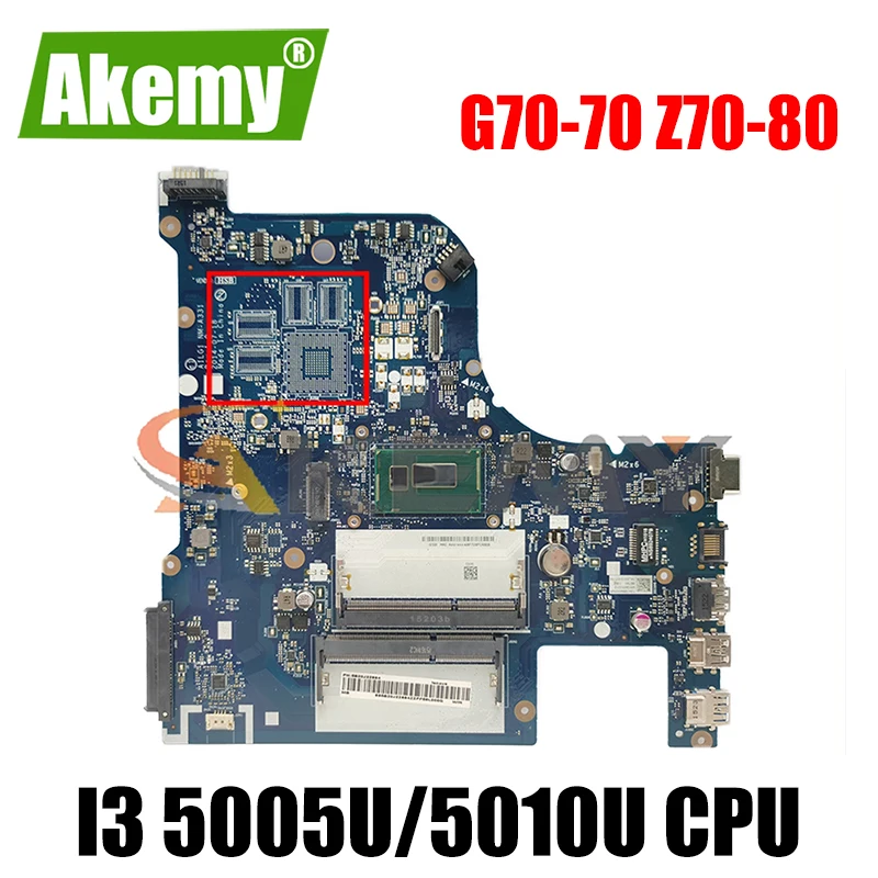 

Akemy AILG1 NM-A331 подходит для Lenovo G70-70 G70-80 Z70-80 Материнская плата ноутбука процессор I3 5005U/5010U DDR3 100% тесты работы