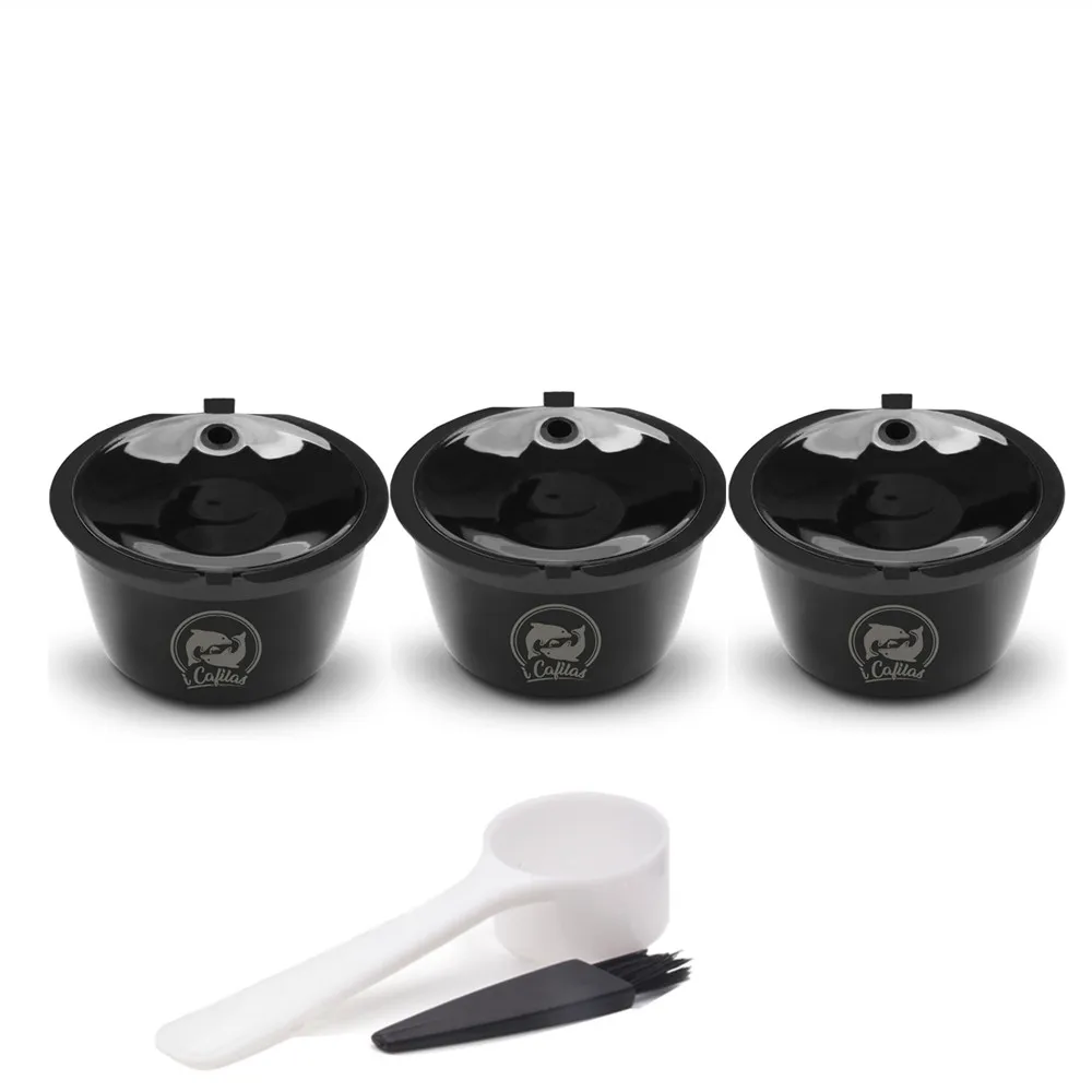 ICafilas для кофейного фильтра dolcegusto Crema обновленный фильтр 3-го поколения многоразового использования кофейная капсула чашка капельница Многоразовые корзины - Цвет: 3pcs Black