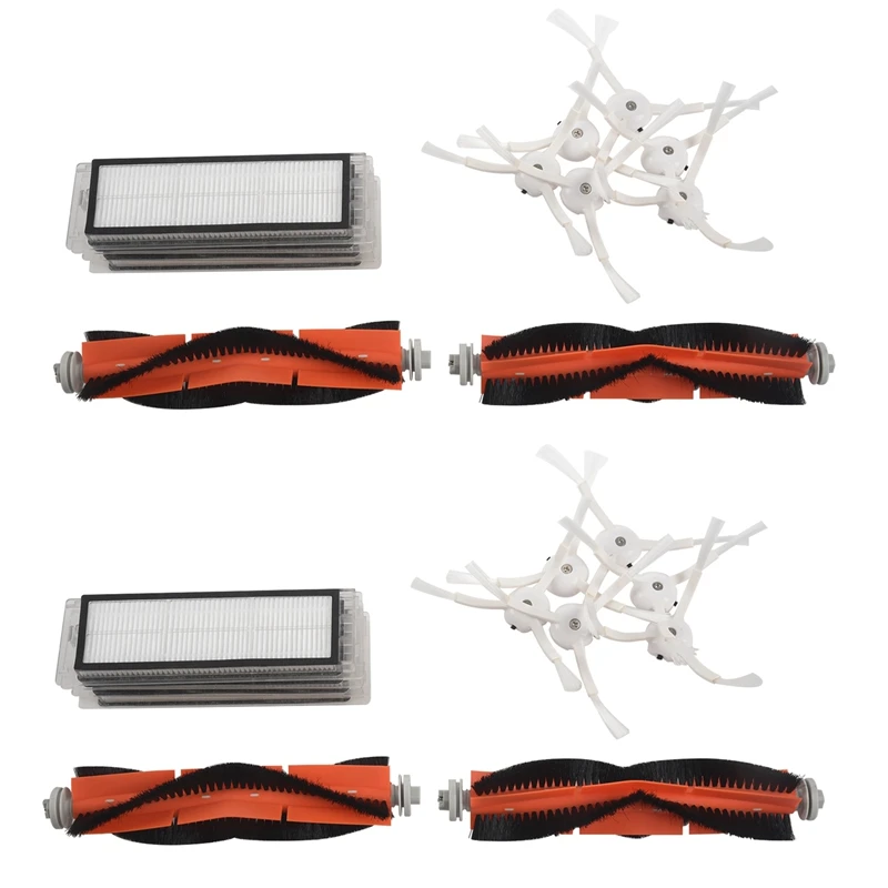 

12 x Side Brush + 8 x Hepa Filter + 4 x Main Brush for Xiaomi Vacuum 2 Roborock S50 Mi Robot Vacuum Cleaner Parts