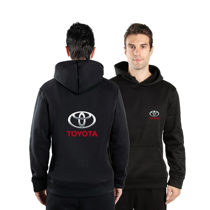 

2021 Male Pullover Men TOYOTA Print Jacket Spring Autumn Drawstring Hooded Sweatshirt Top Coat