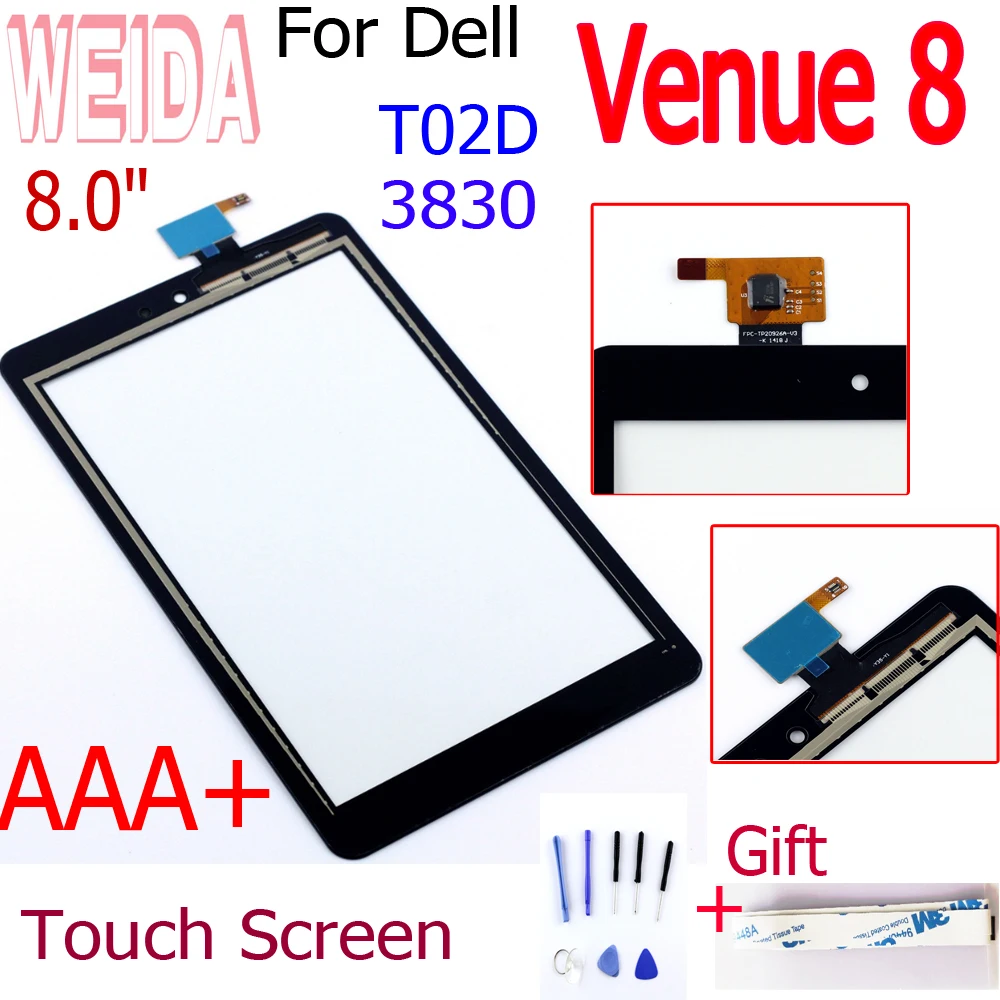 Сменный сенсорный экран WEIDA 8 дюймов для Dell T02D Venue черная Сенсорная панель стекло