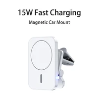15w magnetic wireless chargers for iphone 13 12 car magnet mount phone holder fast charging station air vent stand charger
