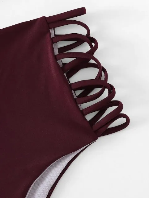 

Lemonsissi Two Pieces Solid High-waisted Bikini Sets Sexy Swimsuit Swimwear Women Beach Bathing Suits Brazilian Bikini