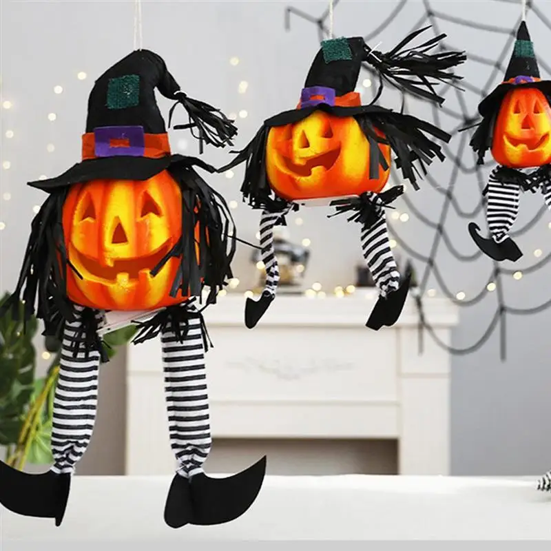 Украшения на Хэллоуин сделай сам светящийся фонарь в виде тыквы с длинными