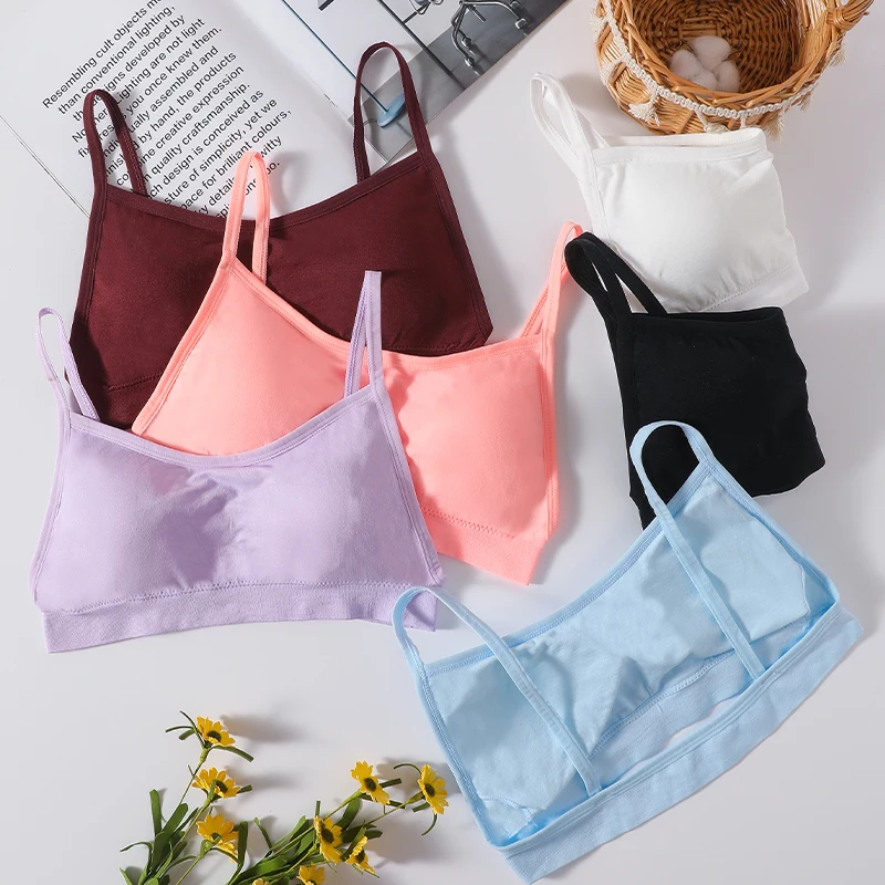 

Women Underwear Bra Bralette Thin Straps Wireless Brassiere Sexy Backless Lingerie For Girls Active Breathable Tops Cotton Bras