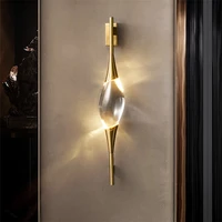 oufula postmodern wall lamp luxury creative led lighting scones indoor fixtures brass crystal up