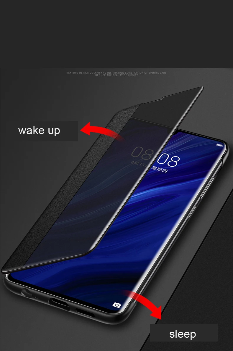 Ультра тонкий флип-чехол для телефона huawei P30 P20 Pro mate 20 Lite X 10 P10 Plus mate 20 mate 10 P 30 P30 Окно просмотра Авто Режим сна