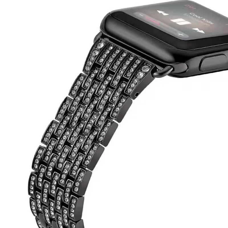 Женский модный браслет с бриллиантами для Apple watch 38 мм 40 42 iWatch series 5 4 3 44 ремешок