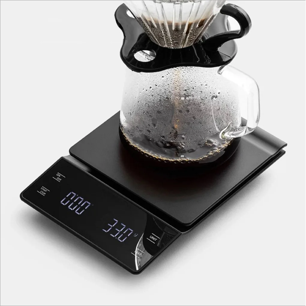

3kg/0.1g LED Screen Digital Accurate Coffee Scale Touch Screen Tea Baking Powder Electronic Scales Kitchen Gadget Home Supplies