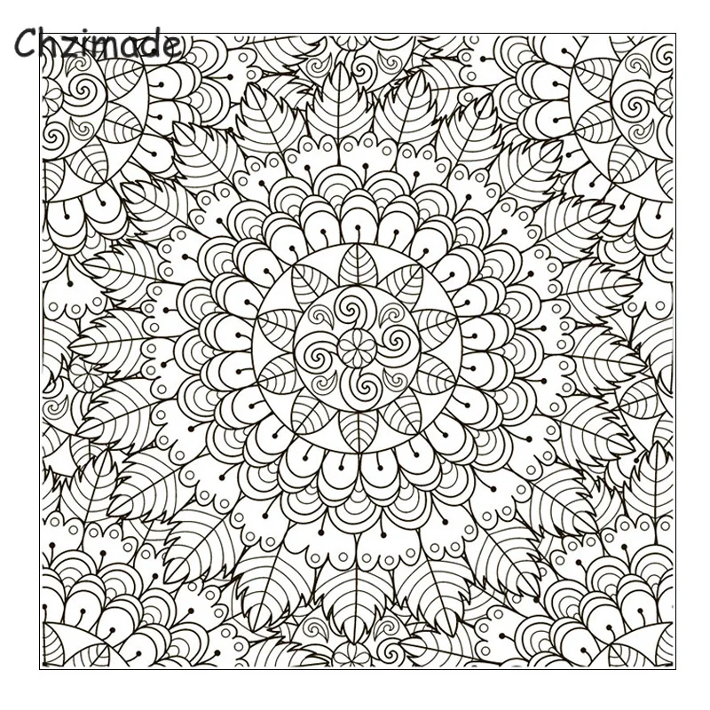 Chzimade Мандала шаблон Полимерная глина текстура силиконовые штампы листы 10x10 см