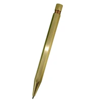 acmecn newest 46g brass pen with hexagon design twist retractable ballpoint pen office writing instrument craft stationeries