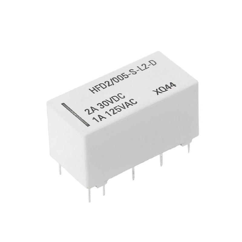 Катушечное фиксирующее реле DPDT 2A 30VDC 1A 125VAC HFD2/005 S L2 D Realy GZZ оптовая продажа и Прямая