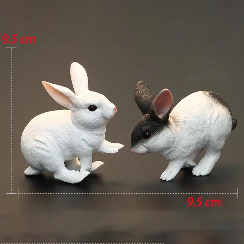 

Simulation Animal Farm Animal Rabbit Mini DIY Scene Display Children's Toys Static Ornaments Wild Animal Toy Long-eared Rabbit
