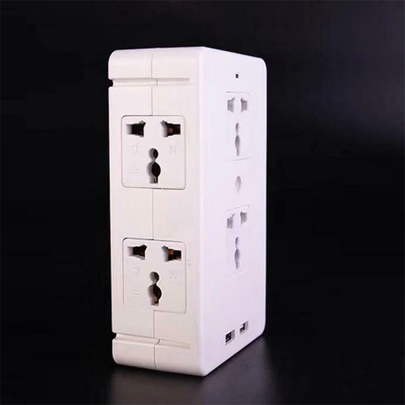 New Phone Honlder Switch Socket Rack Socket Shelf 6 Electrical Outlet Extenders Surge Protector Wall Outlet 2 USB Charging Ports