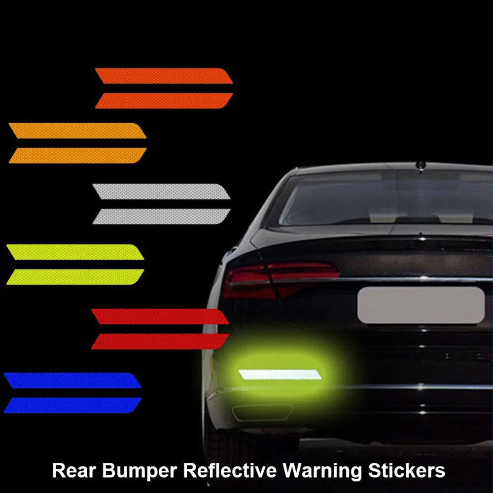 Светоотражающая лента безопасности 1 пара наклейка на бампер двери автомобиля