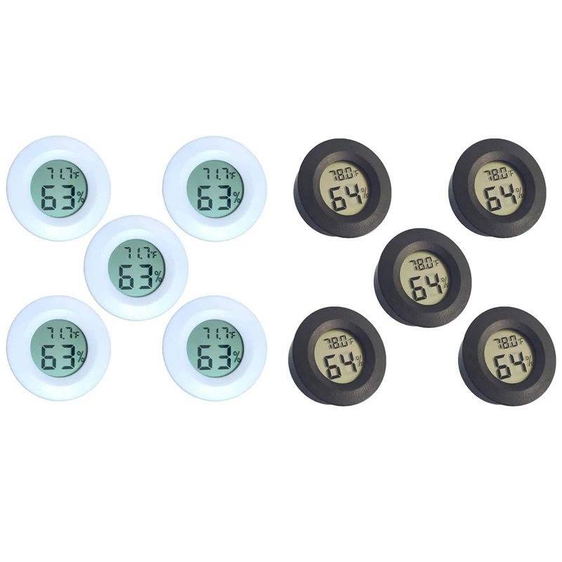 

Термометр-Гигрометр, измеритель влажности с цифровым ЖК-монитором для помещений и улицы (черный, 5 шт. в упаковке, белый, 5 шт.)