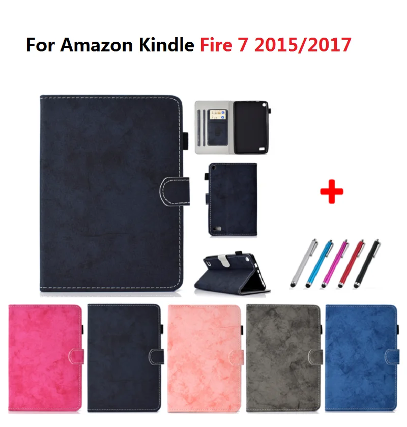 Чехол для Amazon Kindle Fire 7 2017 защитный чехол электронной книги 2015 &quot флип кейс Caqa +