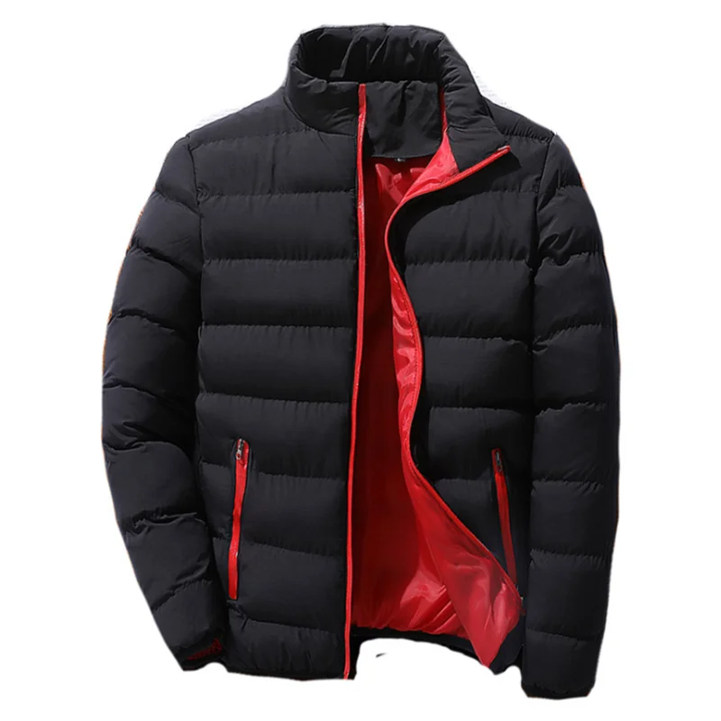 

Outerwear Clothing Men Thick Warm Cotton Coats Winter Jacket Men Fashion Stand Collar Male Parka Cotton Jacket Zipper Coat