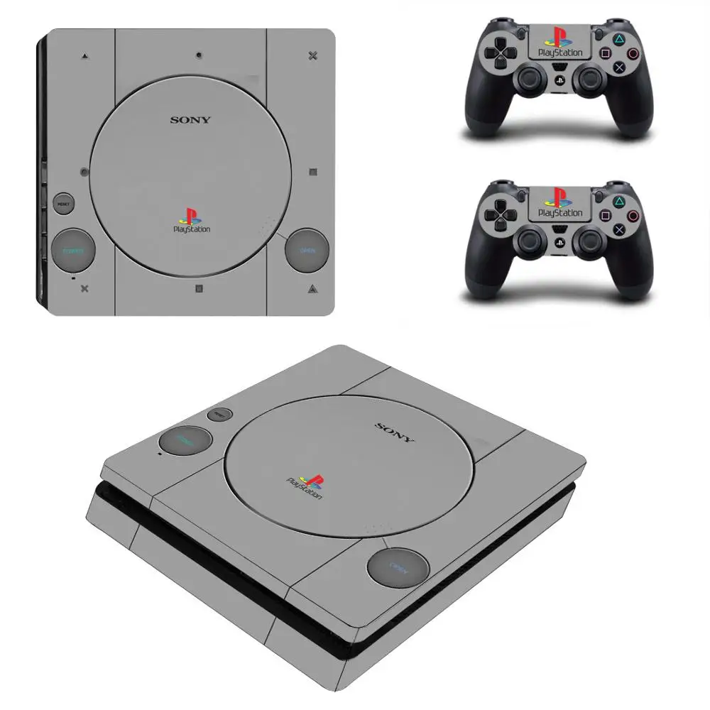 

Стикер PS1 для PS4 Slim, s Play station 4, наклейки для кожи, наклейки для PlayStation 4, PS4 Slim, наклейки для консоли и контроллера