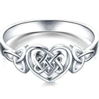 ZHIXUN серебристые кольца с узлом в форме сердца для женщин Свадебная вечеринка обручальные ювелирные изделия аксессуары подарок