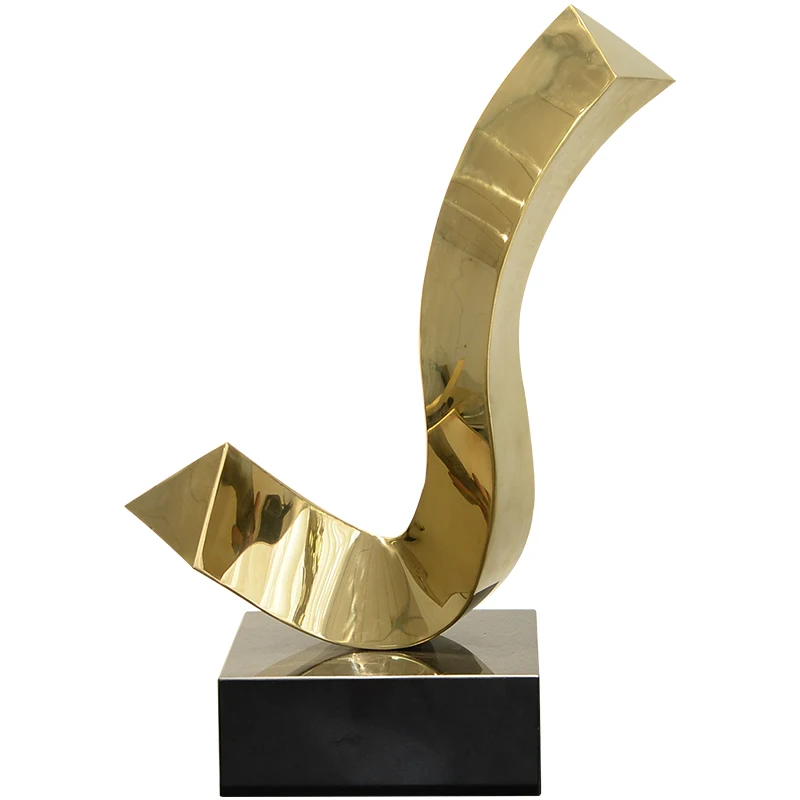 

Modern metal abstract sculpture artwork hotel club office creative desktop porch decoration soft decoration