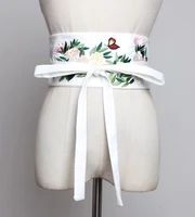2021 ancient chinese costume hanfu band girdle female classical ethnic silk hanfu girdle belt female girdle wide bow cummerbunds
