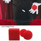 Волшебный красный губчатый шар, высокоэластичная губка, два круглых, один квадратный, крупный план, искусственная губка, реквизит, клоун, нос, трюки, игрушки