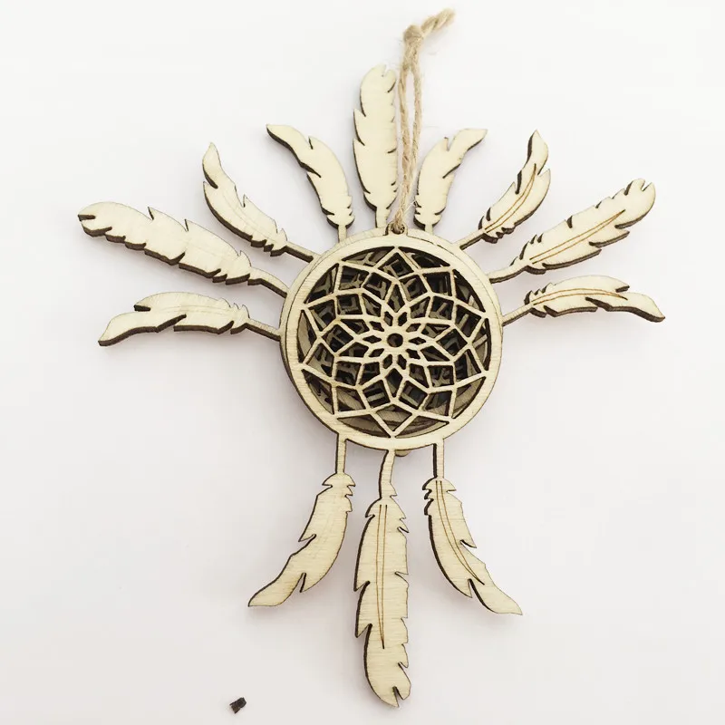 10 шт./компл. деревянный Ловец снов подвески кулон модная форма пера украшение для