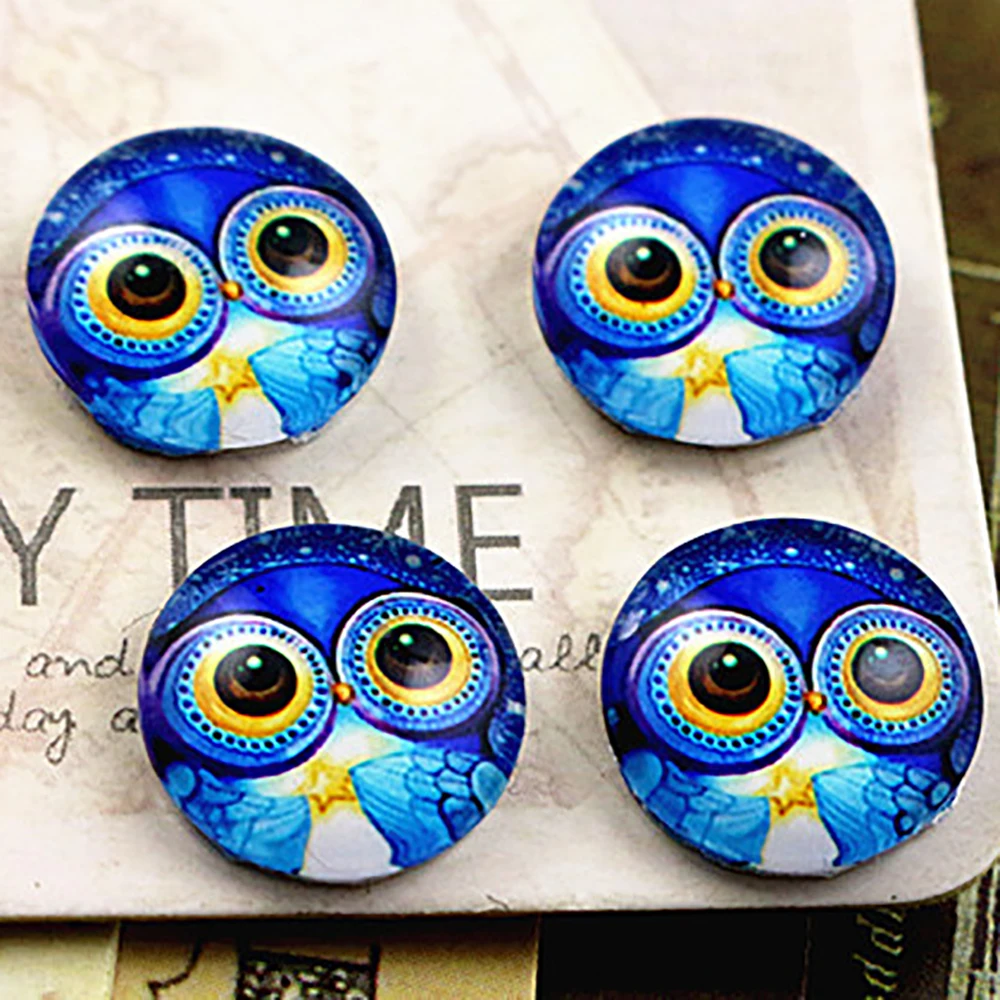 

Hot Sale 20pcs 12mm Handmade Photo Glass Cabochons E3-59