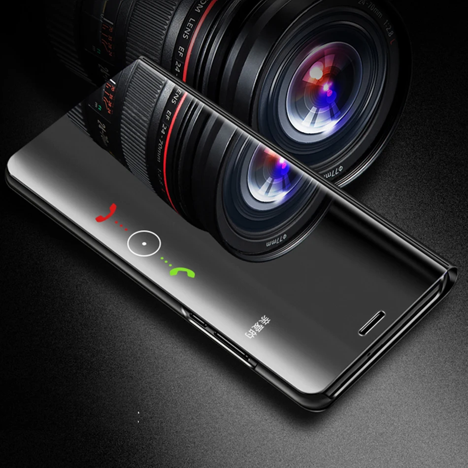 Умный зеркальный кожаный чехол для Huawei P Smart 2021 L21 флип-чехол 2020 2019 S Z POT-LX3 LX1