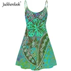 Jackherelukжелтое, полинезийское, тату, гибискус, Брендовое, дизайнерское, Повседневное платье на бретельках для девочек, Вечерние Платья До Колена