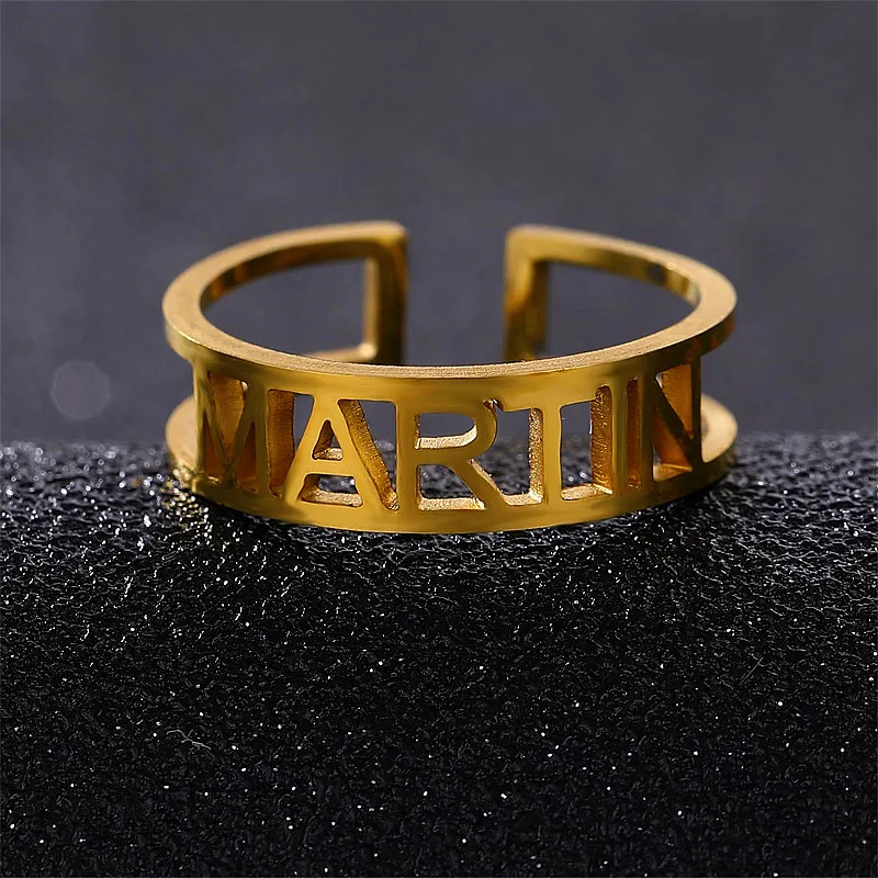Кольцо с именем на заказ золотые кольца номерами для женщин ювелирные изделия из