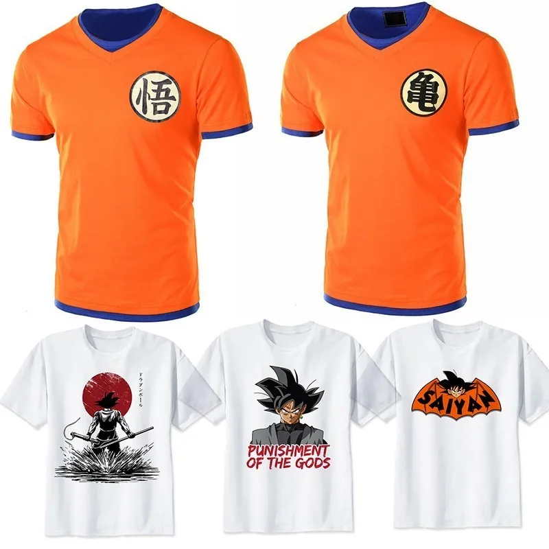 2021 Детская короткая футболка с героями из японского аниме Забавный Harajuku Vegeta 90s в