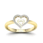 Женское Обручальное Кольцо Стразы с сердцем в классическом стиле, сверкающее розовое золото, обручальное кольцо для свадьбы, вечеринки, юбилея для женщин