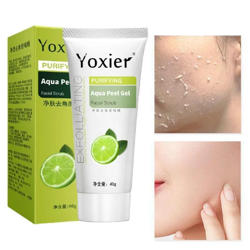 

Deep Cleaning Aqua Exfoliating Peeling Gel Scrub Acne Blackhead Removal Whitening Nourishing Purifying Face Cream 40g