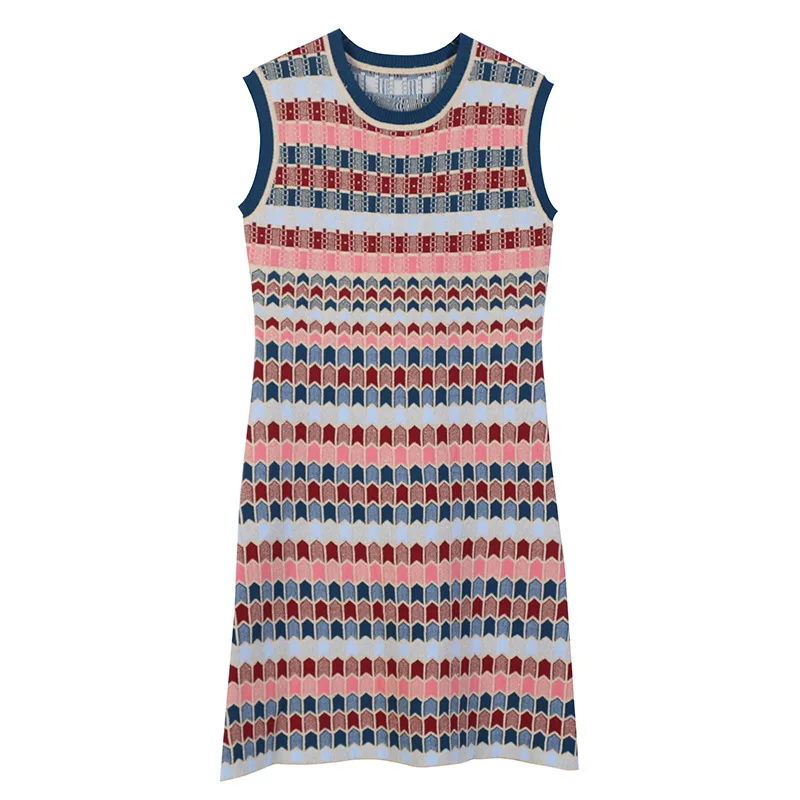 Новинка Осень-зима Женский пуловер BabYoung Облегающее вязаное платье-жилет средней