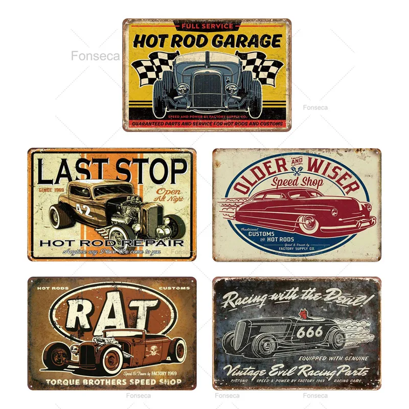 

Retro Motor Oil Garage Sign Plaque Metal Vintage Shabby Chic Tin Poster Garage Man Cave Wall Decor Iron Painting 20*30 cm