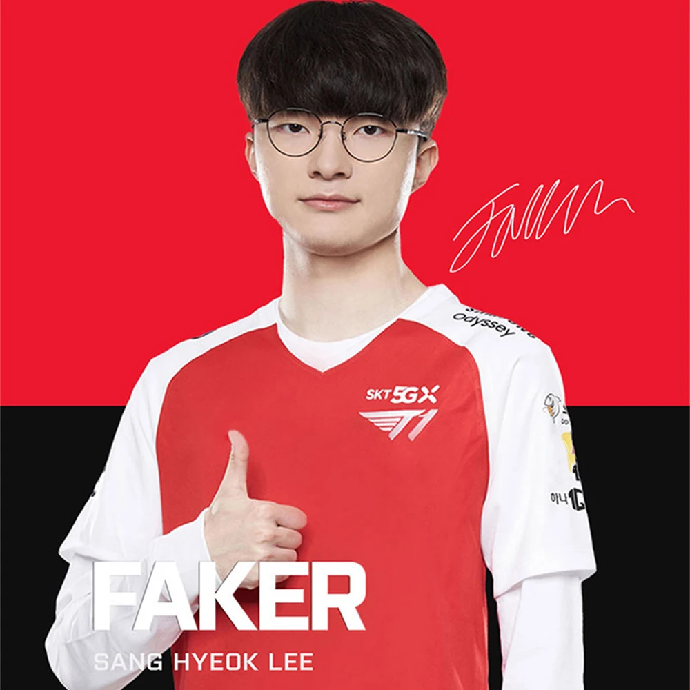 

2021 LOL LCK SKT T1 Team Jersey Faker Keria Teddy Cuzz Canna Custom Name Fans T Shirt Uniform Men Women E-Sport Hombre T-Shirts