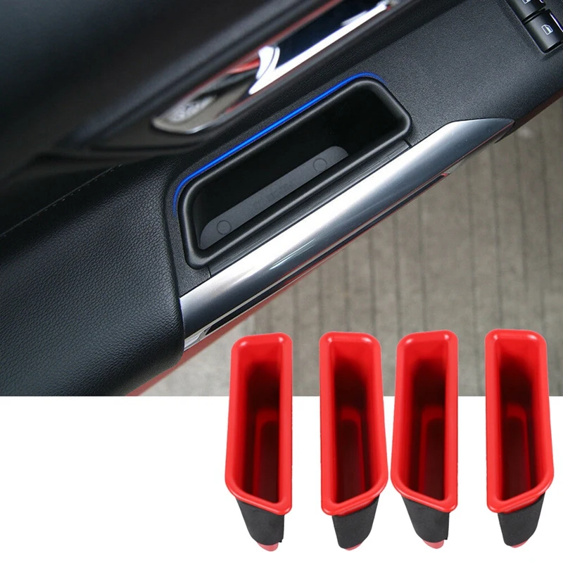 4 шт. внутренний боковой подлокотник дверная ручка контейнер для хранения Ford Mustang