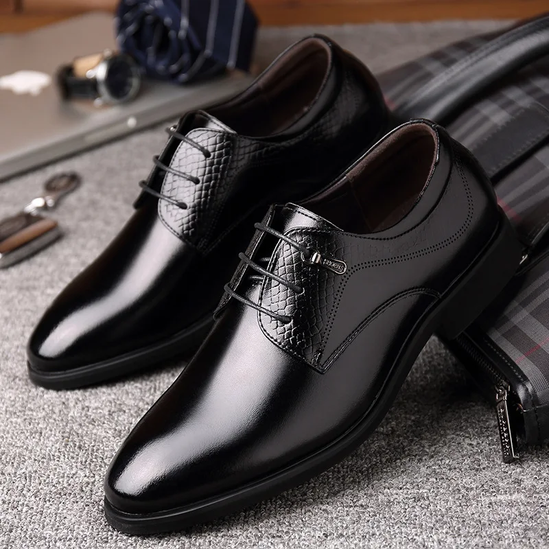 IMAXANNA модные новые мужские туфли из натуральной кожи деловые классические
