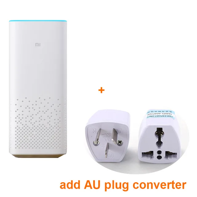 add AU plug Xiaomi Mi динамик AI колонка с Bluetooth и Wi-Fi голосовое дистанционное управление портативный умный дом Музыкальный плеер xiaoai приложение для Android IOS - Цвет: add AU plug