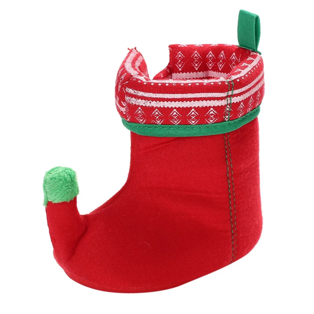 2019 детские зимние ботинки с рождественским эльфом зимняя детская обувь для