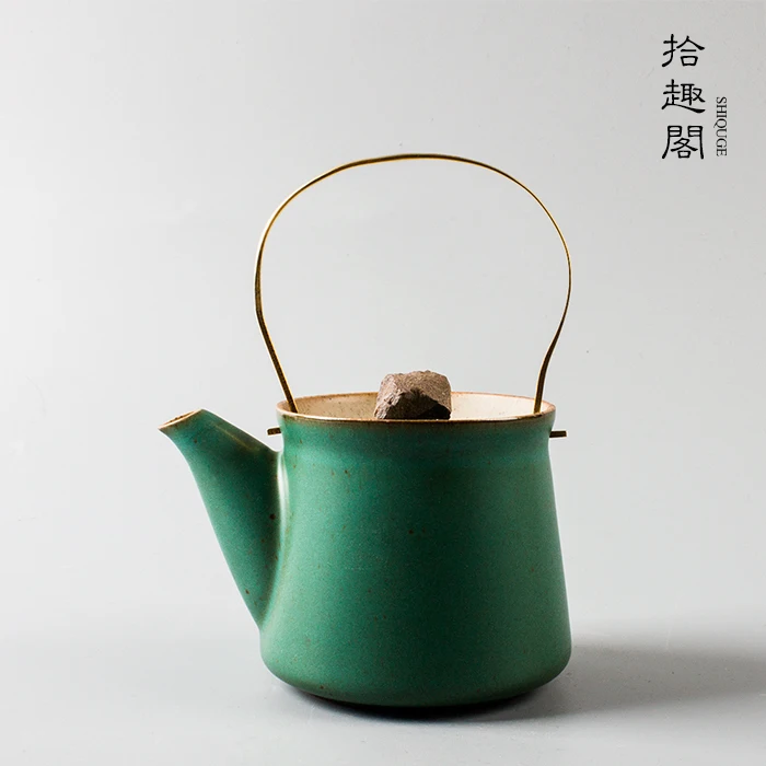 

★Manual coarse pottery pot of jingdezhen ceramic teapot girder single pot teapot small pot of kung fu tea set filter pot