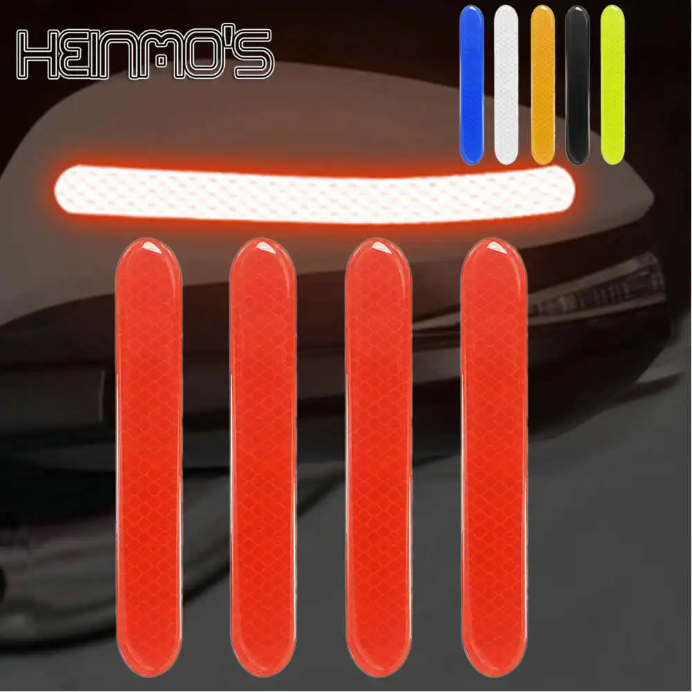 4 шт Светоотражающая наклейка для автомобиля дверные колесики бровей