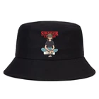 Панама с плоским козырьком для мужчин и женщин, шляпа от солнца в стиле Харадзюку, с полями, с надписью очень странные дела, Сезон 3