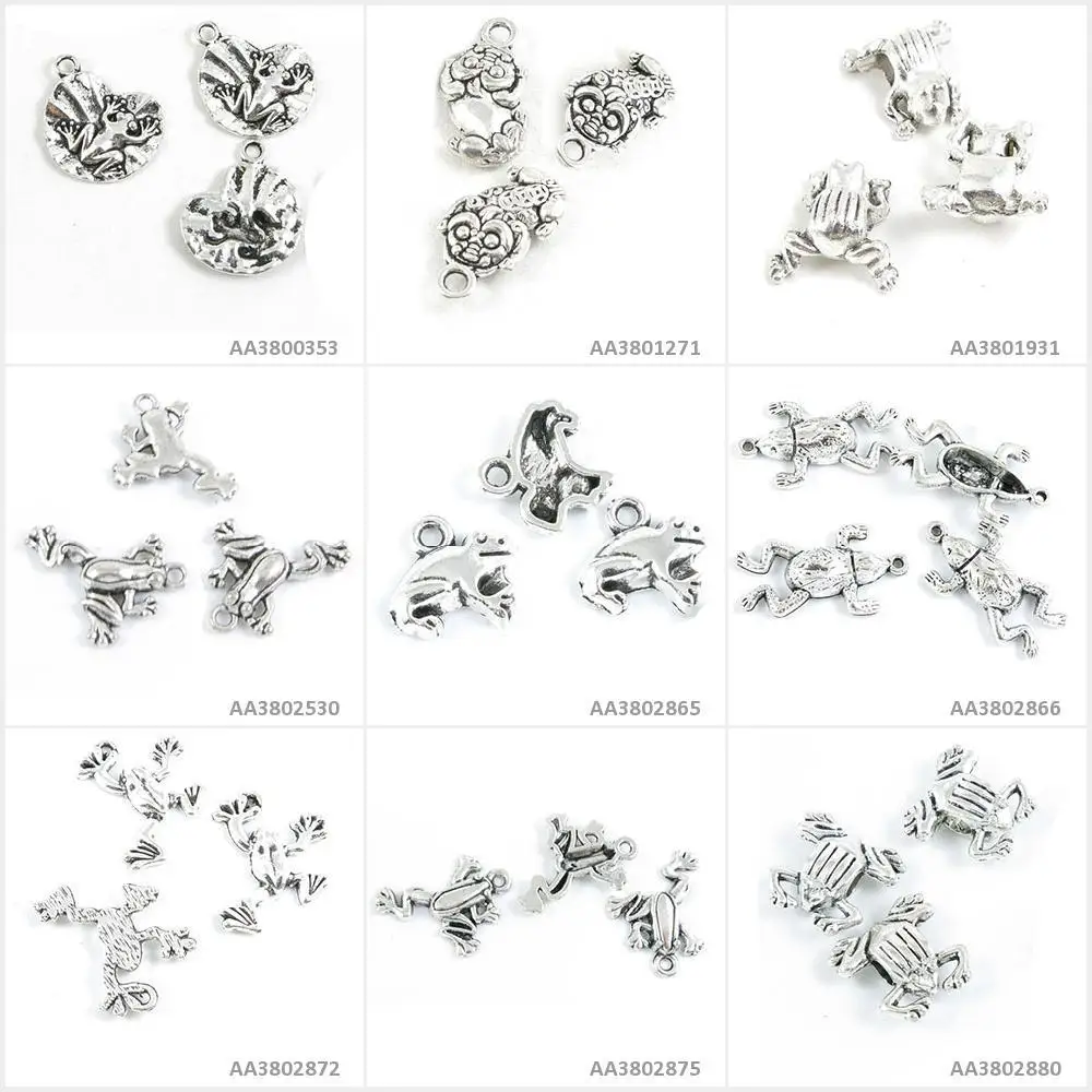 Античный серебряный оттенок Подвески для изготовления украшений Лягушка принц