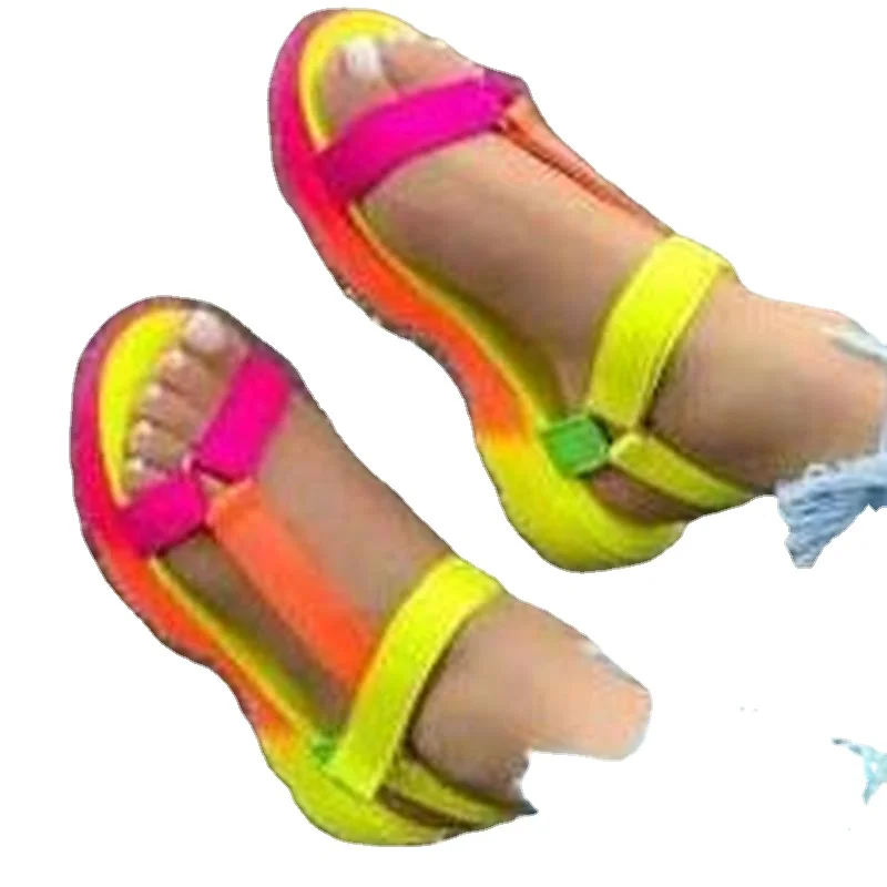 

2021 Ladies Ladies Ladies Fish Mouth Non-slip Platform Wedge High Heels Sandals Buckle Strap Sandals Women's Outdoor Style
