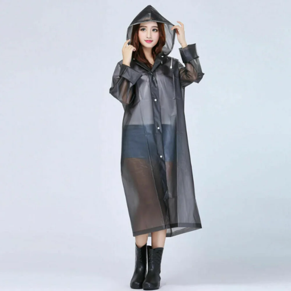 Дождевик унисекс из ЭВА женский прозрачный Толстый водонепроницаемый дождевик