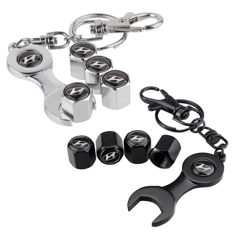 Колпачки для штоков воздушных клапанов автомобильных колес с гаечным ключом Hyundai